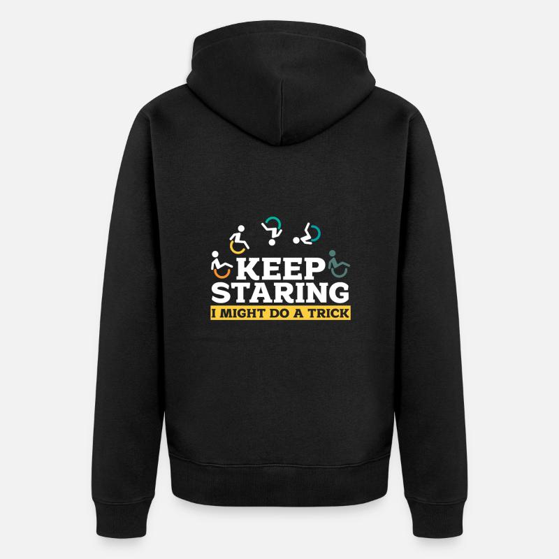 fauteuil roulant - Veste à capuche bio Premium Unisexe - noir