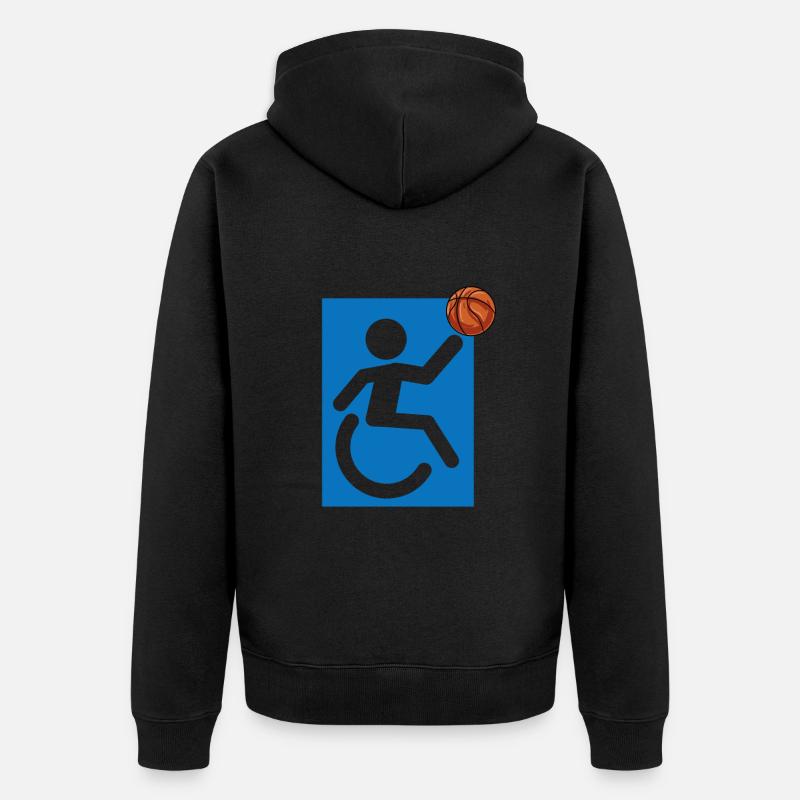 Fauteuil roulant - Veste à capuche bio Premium Unisexe - noir