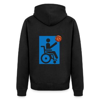 Fauteuil roulant - Veste à capuche bio Premium Unisexe - noir - Dos - Nico (187cm)