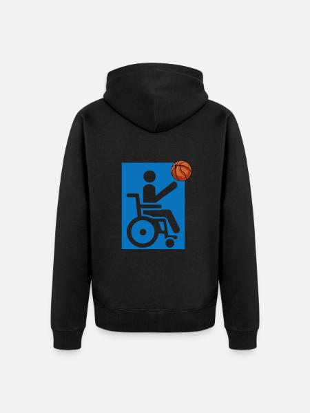 Fauteuil roulant - Veste à capuche bio Premium Unisexe - noir