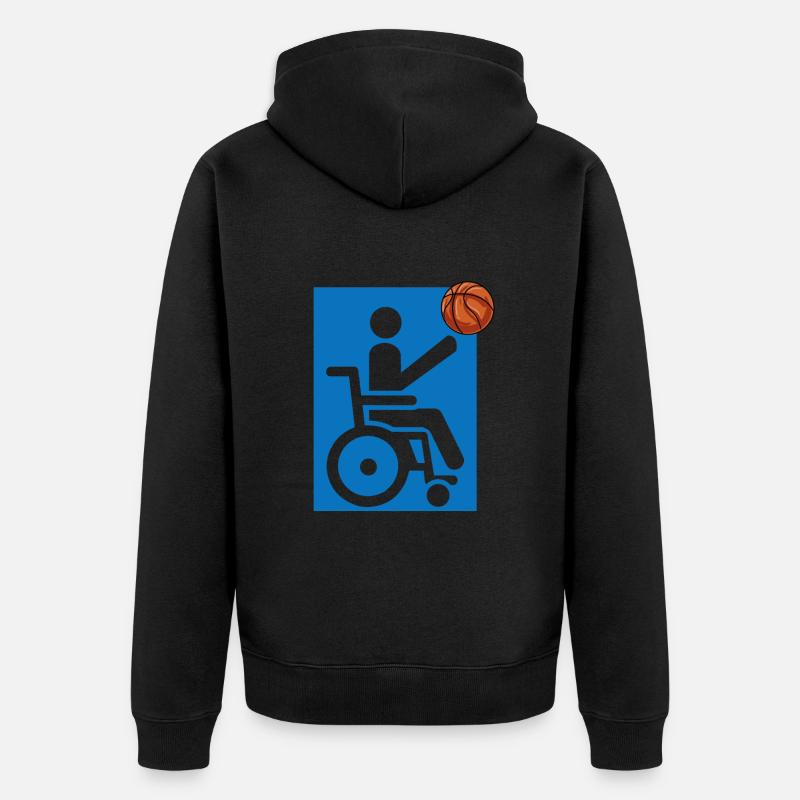 Fauteuil roulant - Veste à capuche bio Premium Unisexe - noir