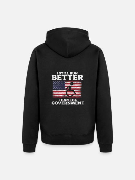 Rollstuhl - Unisex Premium Bio Zip Hoodie - Schwarz
