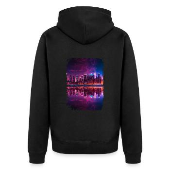 New York - Veste à capuche bio Premium Unisexe - noir - Dos - Nico (187cm)