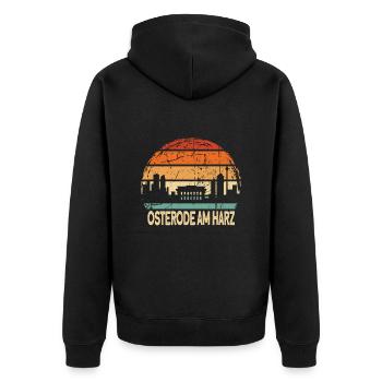 Osterode am Harz - Veste à capuche bio Premium Unisexe - noir - Dos - Nico (187cm)