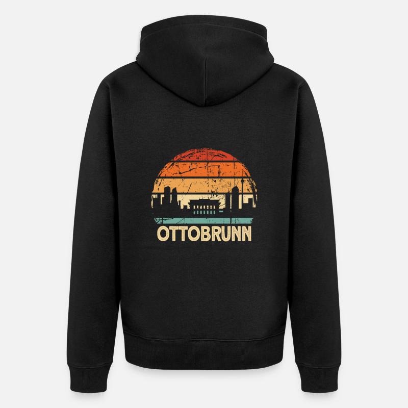 Ottobrunn - Unisex Premium Organic Zip Hoodie - black