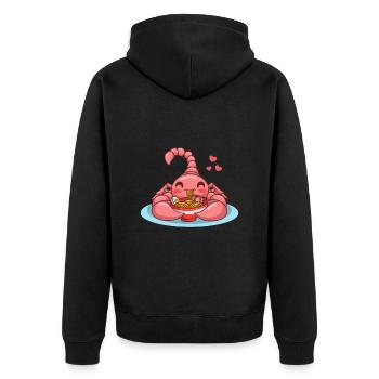 Scorpion - Unisex Premium Bio Zip Hoodie - Schwarz - Hinten - Nico (187cm)
