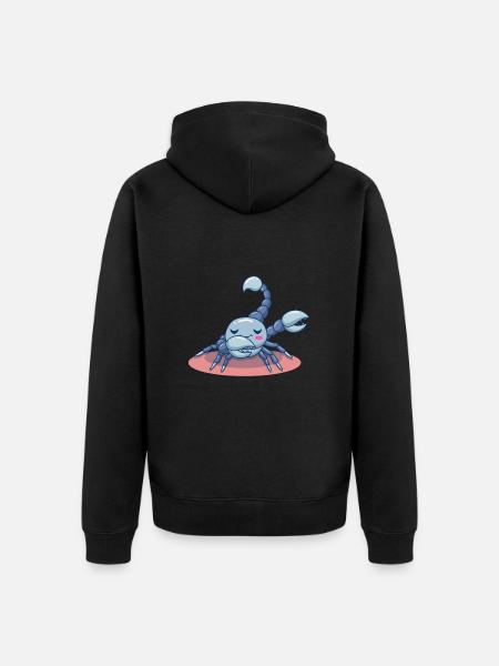 Scorpion - Unisex Premium Bio Zip Hoodie - Schwarz