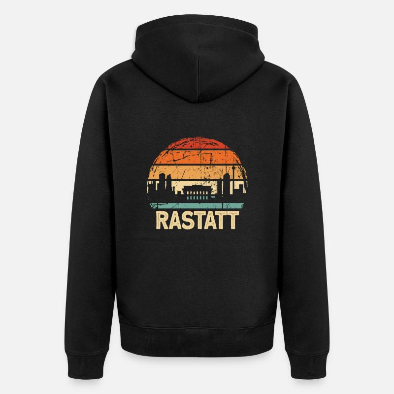 Rastatt - Unisex Premium Bio Zip Hoodie - Schwarz