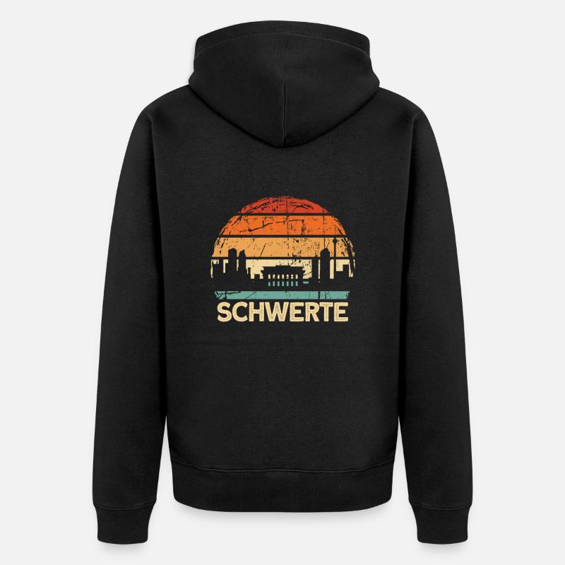Schwerte - Unisex Premium Bio Zip Hoodie - Schwarz