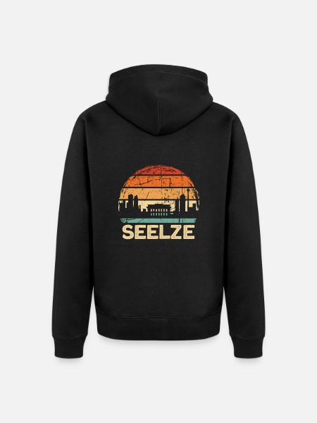 Seelze - Unisex Premium Organic Zip Hoodie - black
