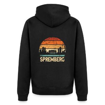 Spremberg (en anglais seulement) - Veste à capuche bio Premium Unisexe - noir - Dos - Nico (187cm)