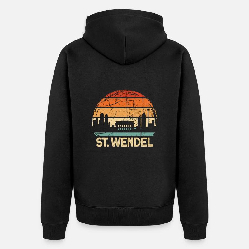 St. Wendel - Unisex Premium Bio Zip Hoodie - Schwarz