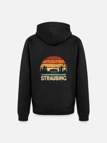 Straubing - Unisex Premium Organic Zip Hoodie - black