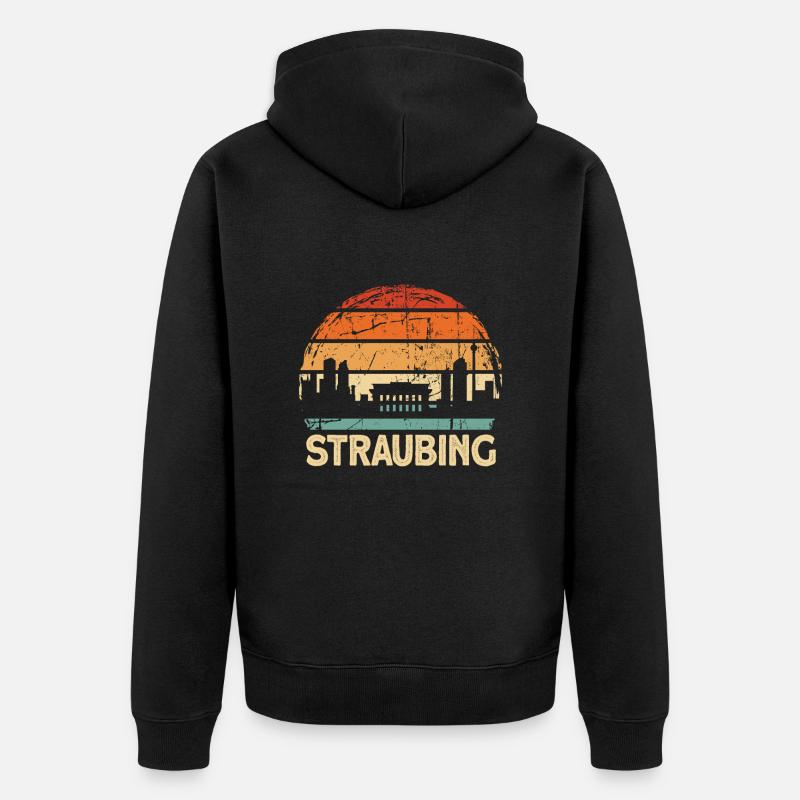 Straubing - Veste à capuche bio Premium Unisexe - noir