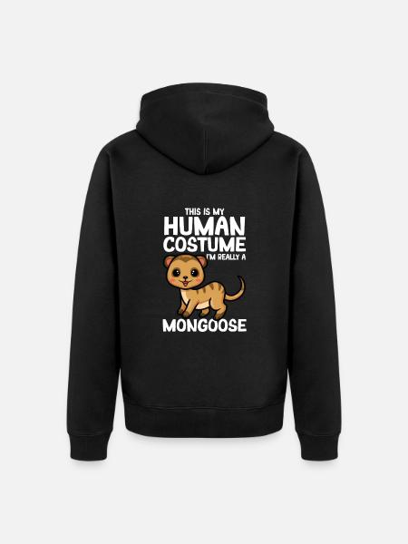 Mongooses Mongooses Meerkats - Unisex Premium Organic Zip Hoodie - black