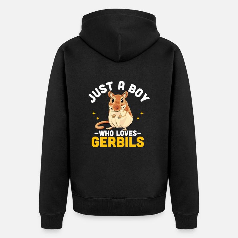 Gerbille - Veste à capuche bio Premium Unisexe - noir