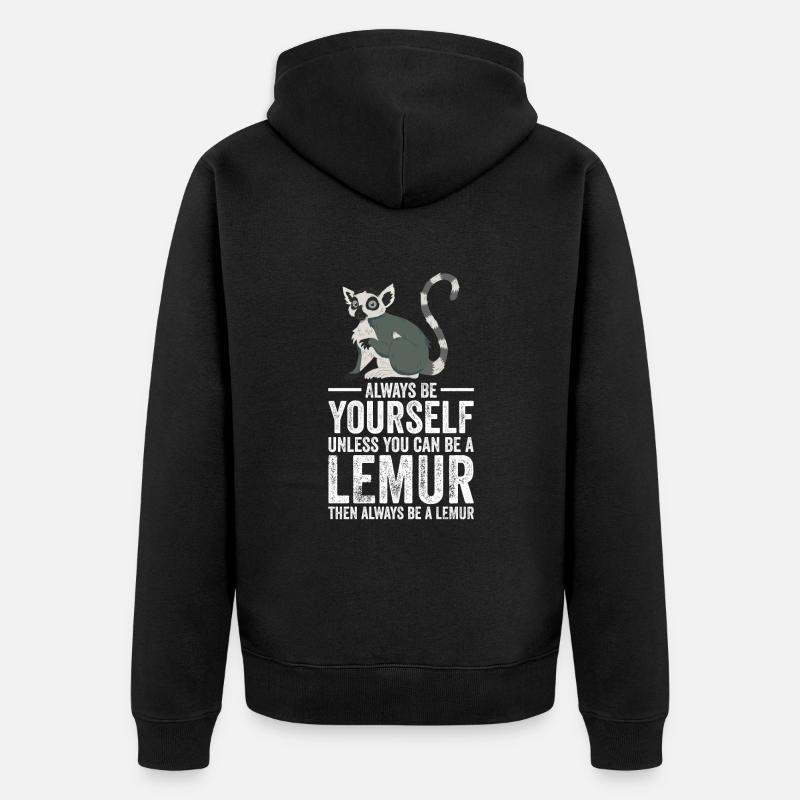 lémurien - Veste à capuche bio Premium Unisexe - noir