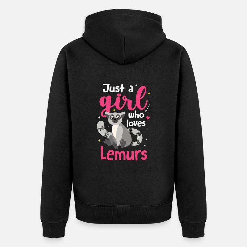 Lémurien - Veste à capuche bio Premium Unisexe - noir