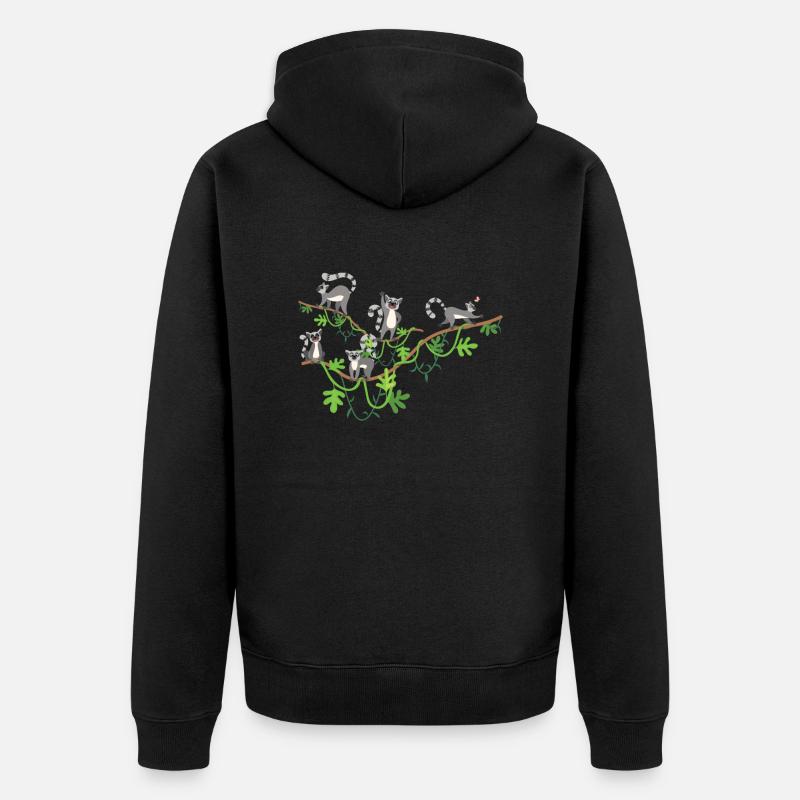 Lémurien - Veste à capuche bio Premium Unisexe - noir