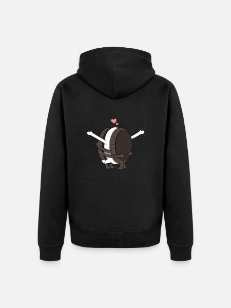 Keks-Paar Liebe - Unisex Premium Bio Zip Hoodie - Schwarz