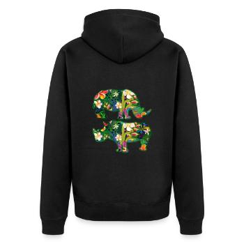 Rhinocéros - Veste à capuche bio Premium Unisexe - noir - Dos - Nico (187cm)