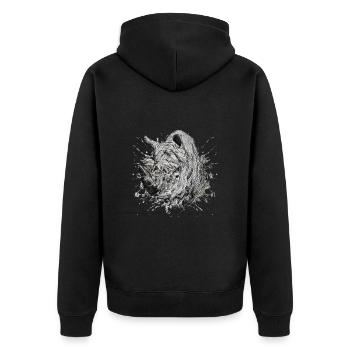 Rhinocéros - Veste à capuche bio Premium Unisexe - noir - Dos - Nico (187cm)