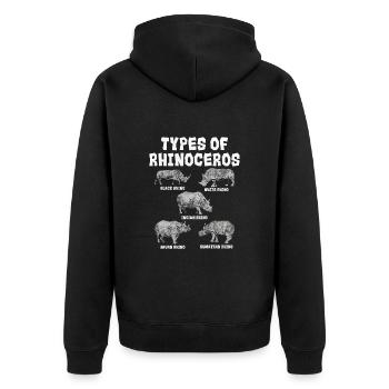 Rhinocéros - Veste à capuche bio Premium Unisexe - noir - Dos - Nico (187cm)