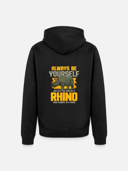 Rhinocéros - Veste à capuche bio Premium Unisexe - noir