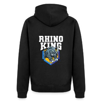 Rhinocéros - Veste à capuche bio Premium Unisexe - noir - Dos - Nico (187cm)