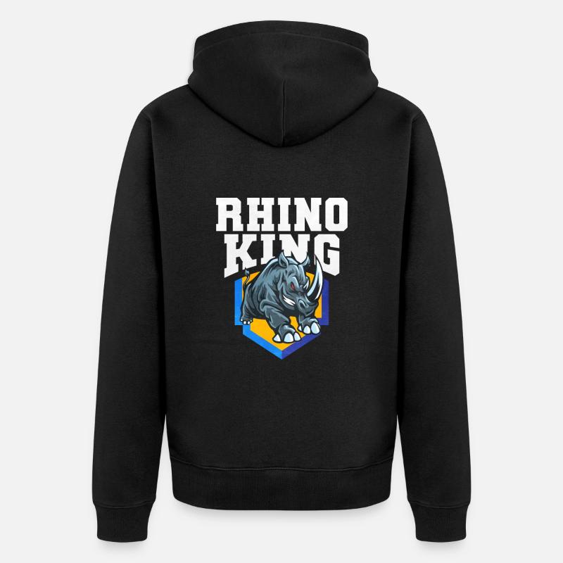 Nashorn - Unisex Premium Bio Zip Hoodie - Schwarz