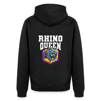 Rhinocéros - Veste à capuche bio Premium Unisexe - noir - Dos - Nico (187cm)