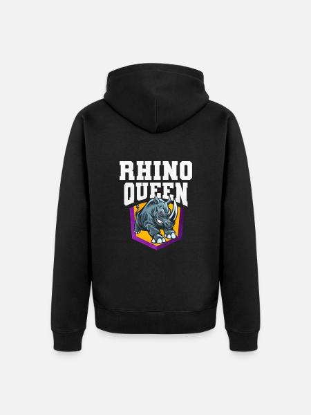 Nashorn - Unisex Premium Bio Zip Hoodie - Schwarz