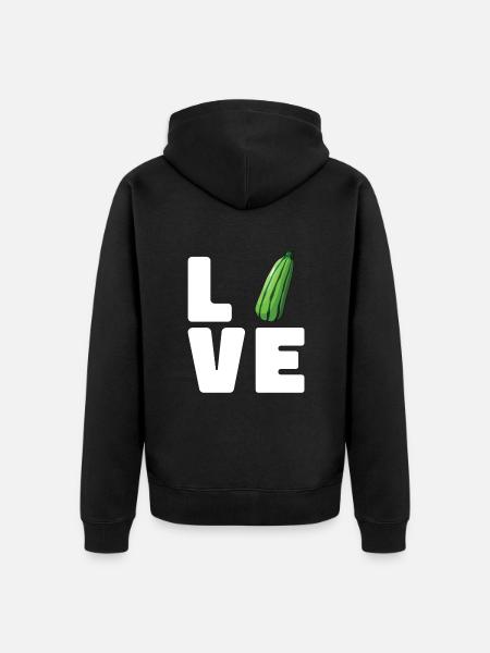 Courgette - Unisex Premium Organic Zip Hoodie - black