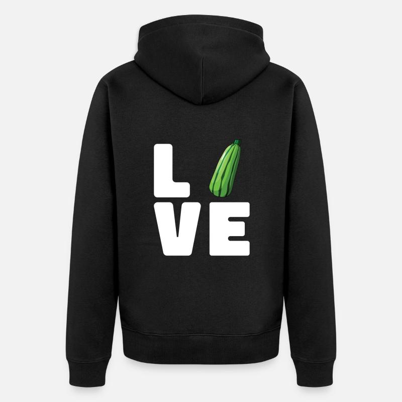 Courgette - Veste à capuche bio Premium Unisexe - noir