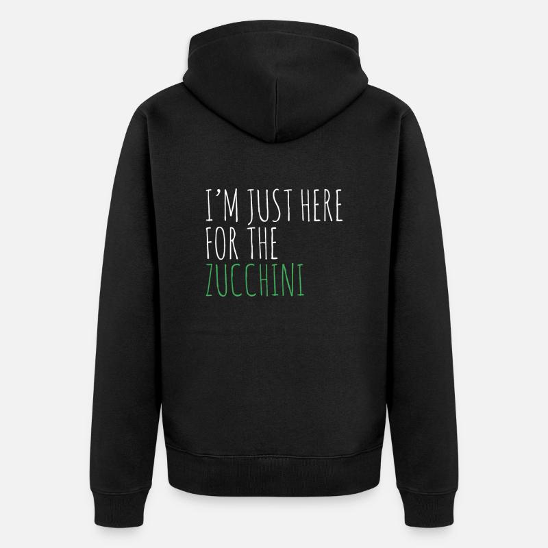 Zucchini - Unisex Premium Bio Zip Hoodie - Schwarz