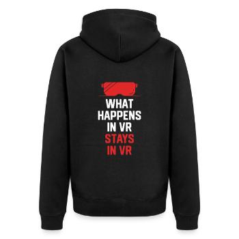 Cadeau VR de réalité virtuelle - Veste à capuche bio Premium Unisexe - noir - Dos - Nico (187cm)