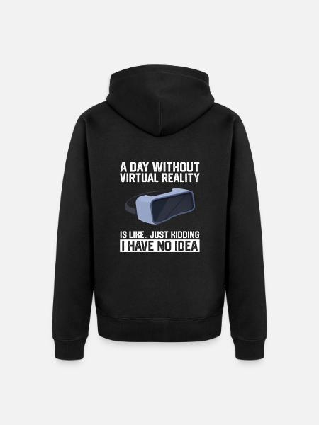 Virtual Reality VR Gift - Unisex Premium Organic Zip Hoodie - black