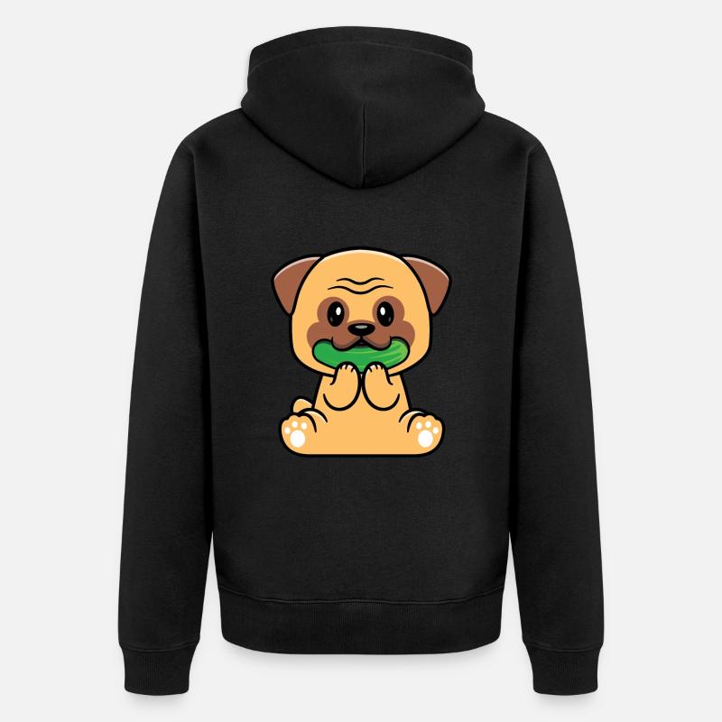 Zucchini - Unisex Premium Bio Zip Hoodie - Schwarz