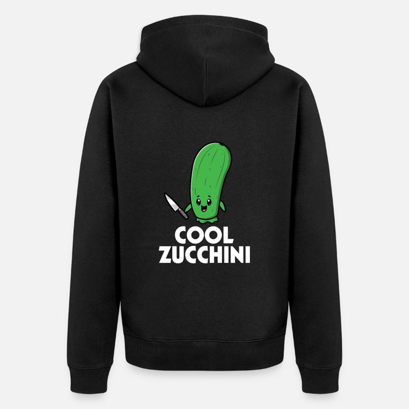 Zucchini - Unisex Premium Bio Zip Hoodie - Schwarz