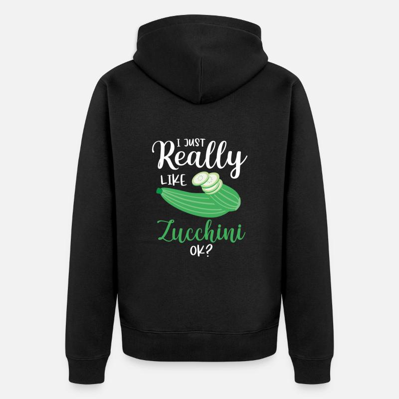 Zucchini - Unisex Premium Bio Zip Hoodie - Schwarz
