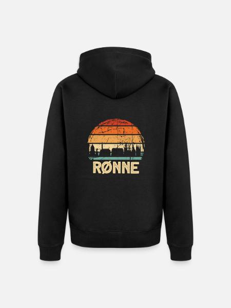Rønne - Unisex Premium Organic Zip Hoodie - black