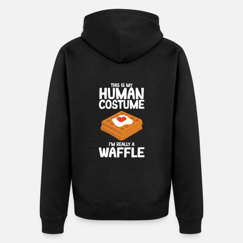 Gaufre - Veste à capuche bio Premium Unisexe - noir
