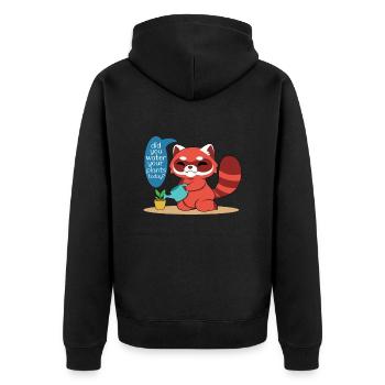 Avez-vous arrosé vos plantes aujourd’hui? - Veste à capuche bio Premium Unisexe - noir - Dos - Nico (187cm)