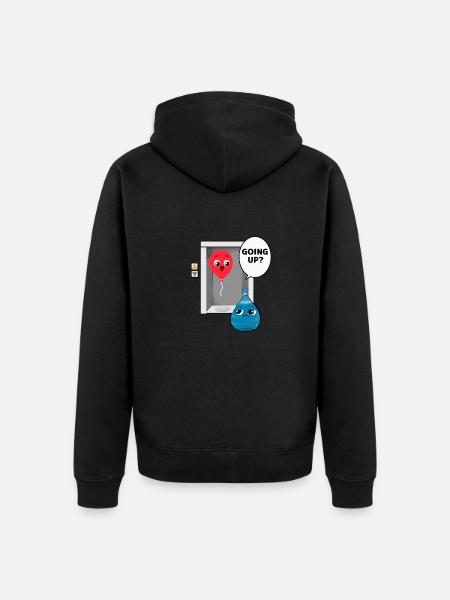 Balloon Elevator Saying - Unisex Premium Organic Zip Hoodie - black