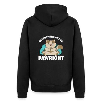 Tout ira bien - Veste à capuche bio Premium Unisexe - noir - Dos - Nico (187cm)