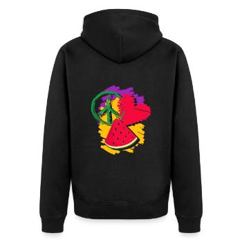 Pastèque - Veste à capuche bio Premium Unisexe - noir - Dos - Nico (187cm)