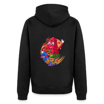 Pastèque - Veste à capuche bio Premium Unisexe - noir - Dos - Nico (187cm)