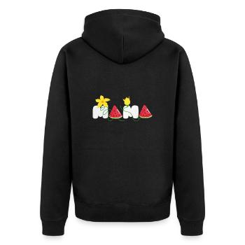 Pastèque - Veste à capuche bio Premium Unisexe - noir - Dos - Nico (187cm)