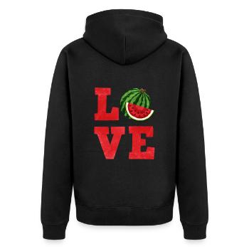 Pastèque - Veste à capuche bio Premium Unisexe - noir - Dos - Nico (187cm)