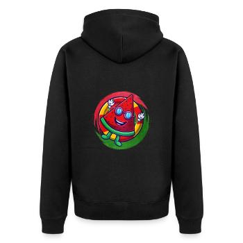 Pastèque - Veste à capuche bio Premium Unisexe - noir - Dos - Nico (187cm)
